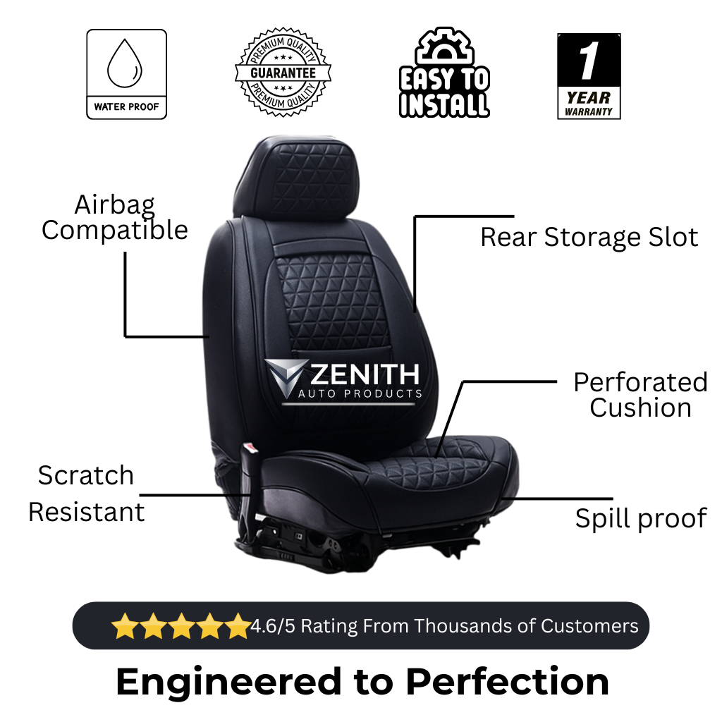 Zenith Auto Luxe Seat Covers™ Black