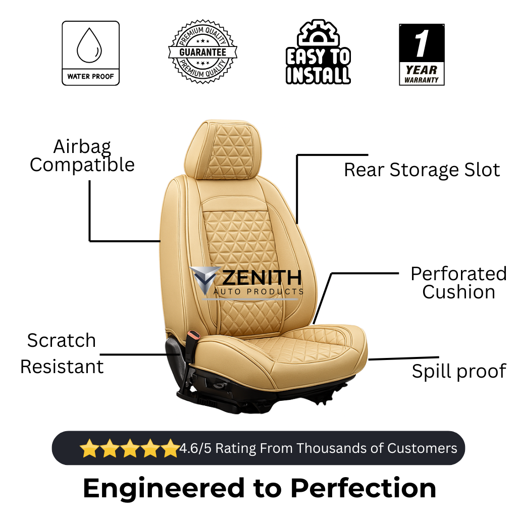Zenith Auto Luxe Seat Covers™ Beige