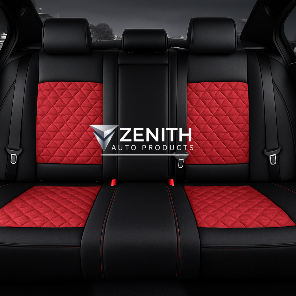 Zenith Auto Luxe Seat Covers™ Black & Red