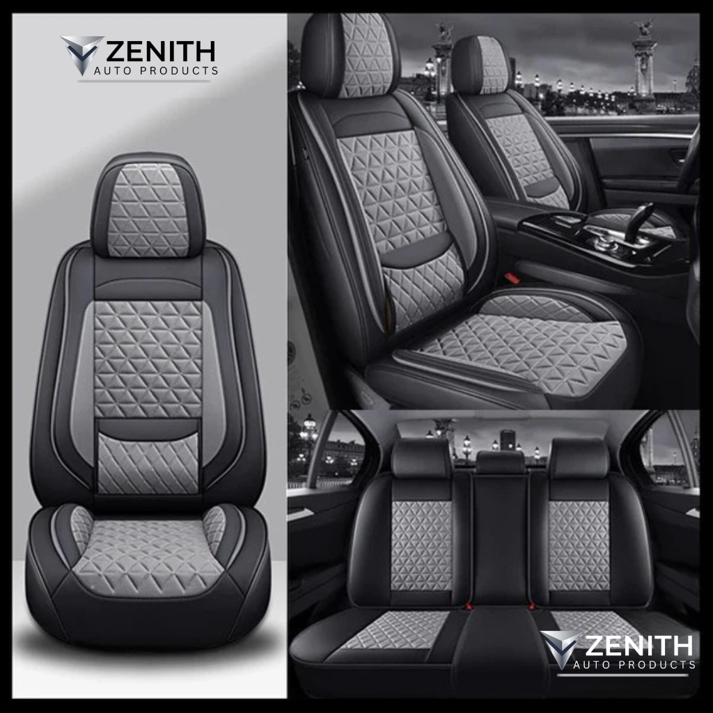 Zenith Auto Luxe Seat Covers™ Black & Gray